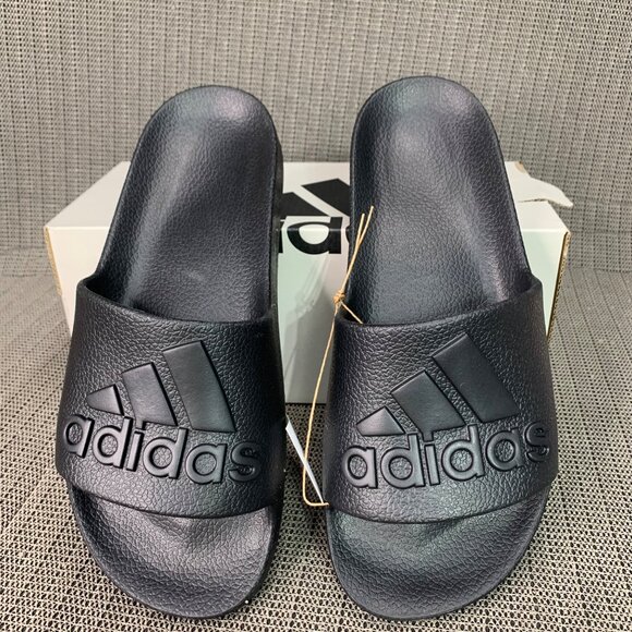 Adidas Adilette Aqua Slides Black Unisex US Men 9 US Women 10 Slip-On Footwear - Picture 3 of 6